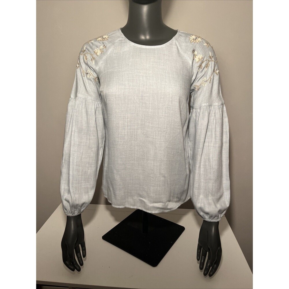 LC Lauren Conrad Puff Sleeve Top Size XS color- Oyster Bay